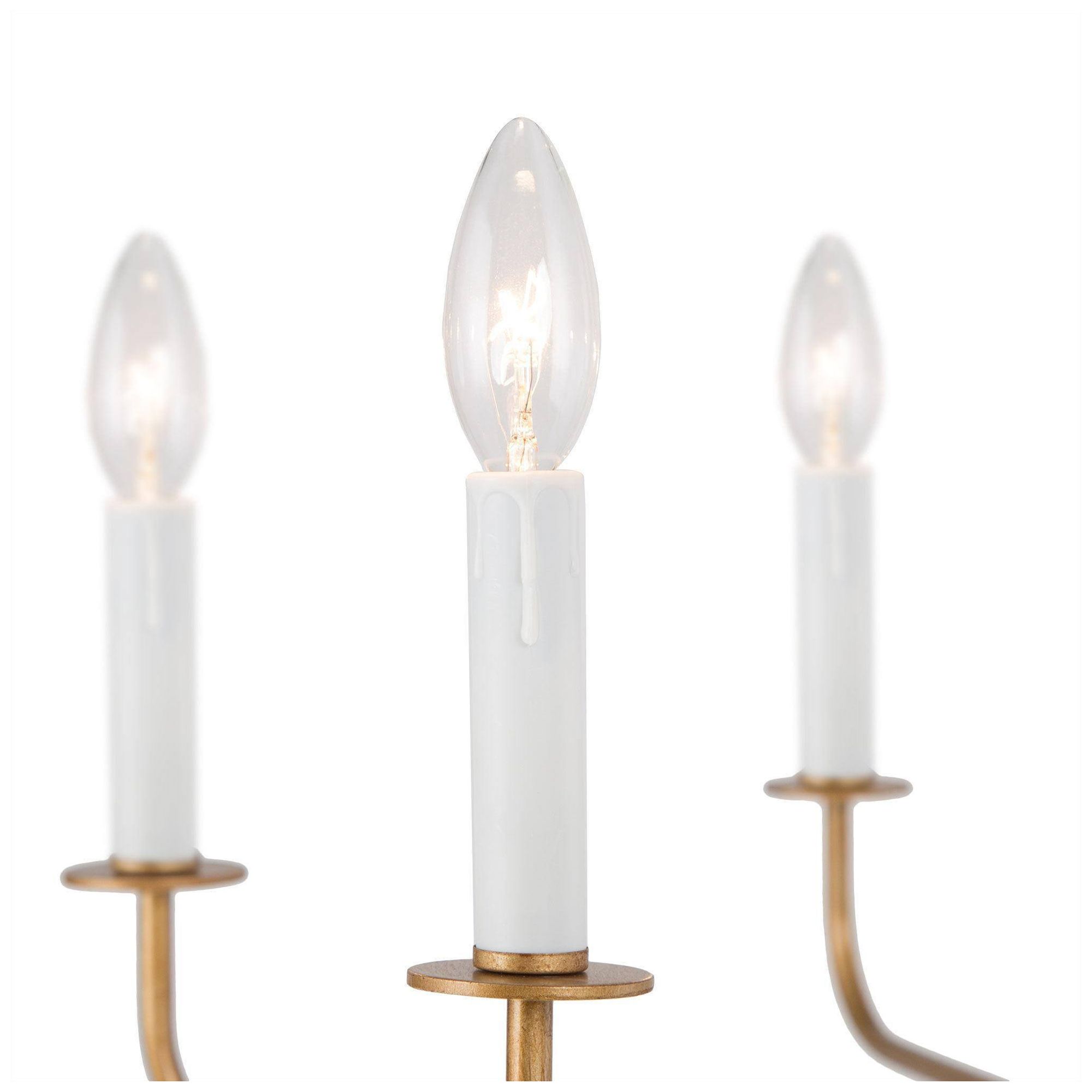 Image 4 25" Wide 6-Light Antique Brass Candle Chandelier more views