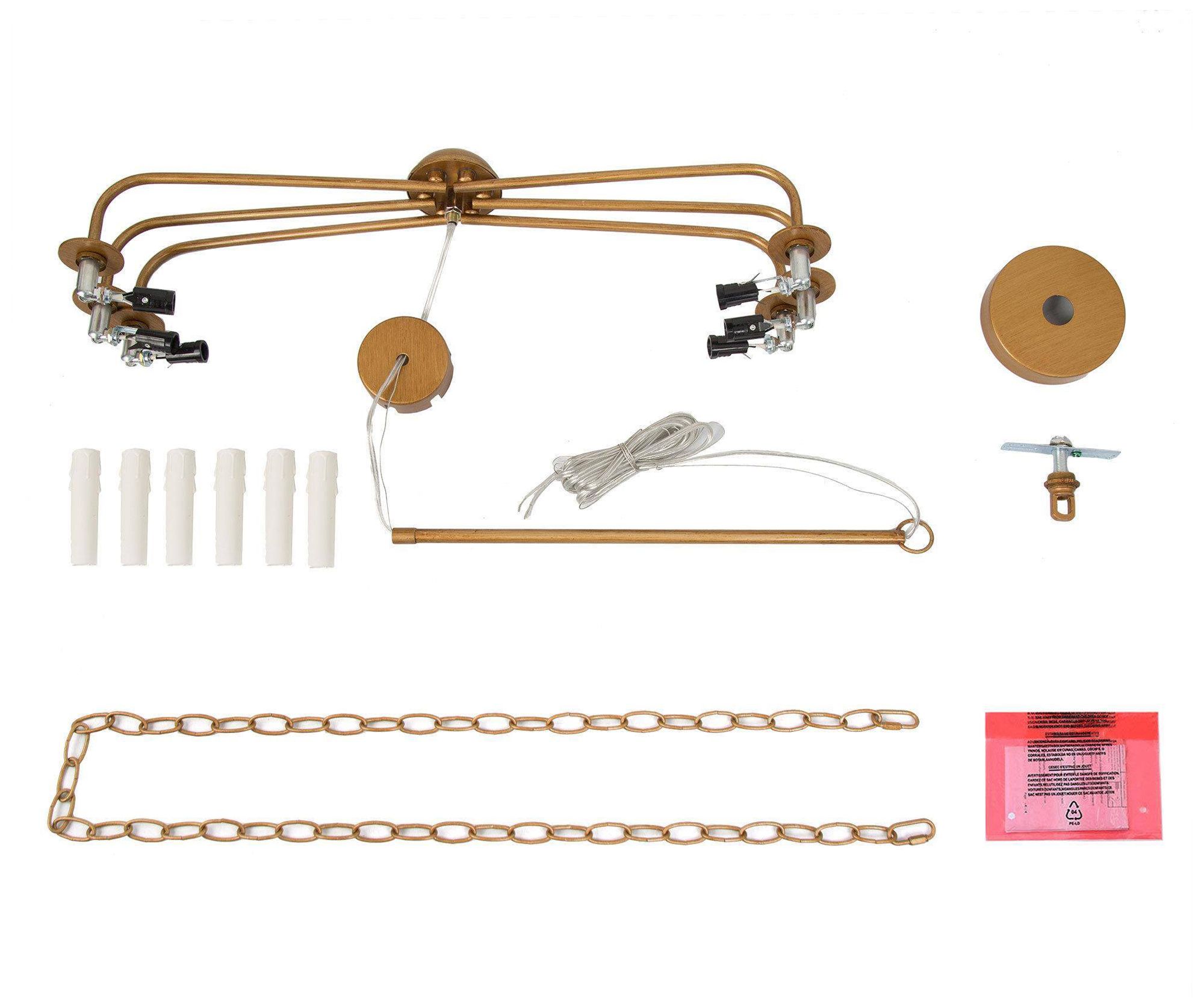 Image 6 25" Wide 6-Light Antique Brass Candle Chandelier more views