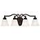 25" Wide Oil Rubbed Bronze 4 Light Bath Light