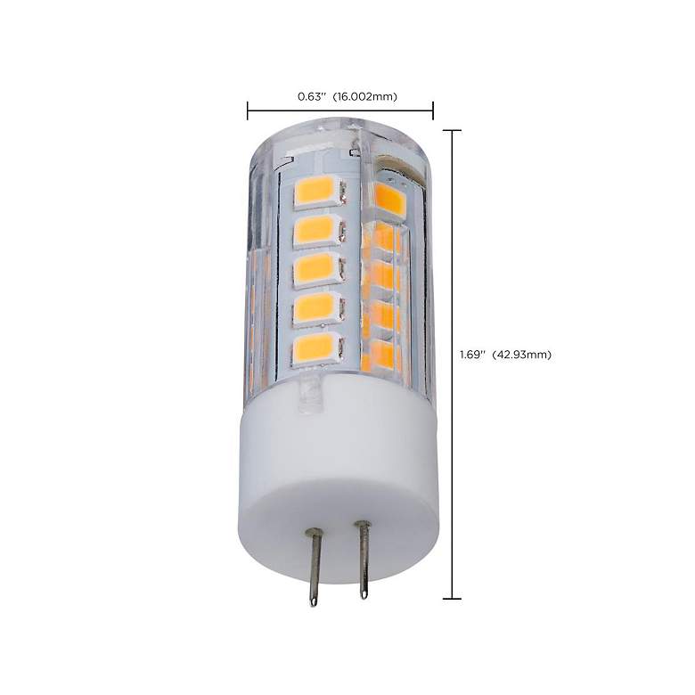 Image 2 25 Watt Equivalent 3 Watt 12V T5 LED Dimmable G4 Base Bulb by Satco more views