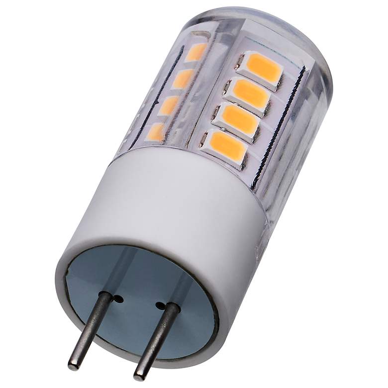 Image 1 25 Watt Equivalent Satco Clear 3W LED Dimmable GY6.35 Bulb