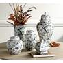1_Prentiss 9" High Black and White Ceramic Ginger Jar with Lid in scene