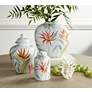 1_Sensei 13 1/4" Wide Red and White Ceramic Decorative Vase in scene