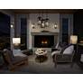 2_Possini Euro Kathleen 14" High Sand Black LED Outdoor Wall Light in scene