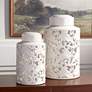 1_Angelique 12" High White Ceramic Jar with Lid in scene