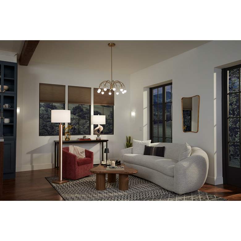 Image 1 Elements Furniture Torrance 28" Wide Robin Red Fabric Swivel Chair in scene
