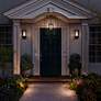 2_Possini Euro Jericho 24 1/4" High Black 4-Light Outdoor Hanging Light in scene