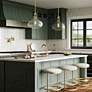 Watch A Video About the Possini Euro Asni Antique Gold and Glass Modern Mini Pendant
