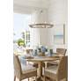 1_Possini Euro Lora 29 1/4" Nickel Gray Wood 8-Light Ring Chandelier in scene