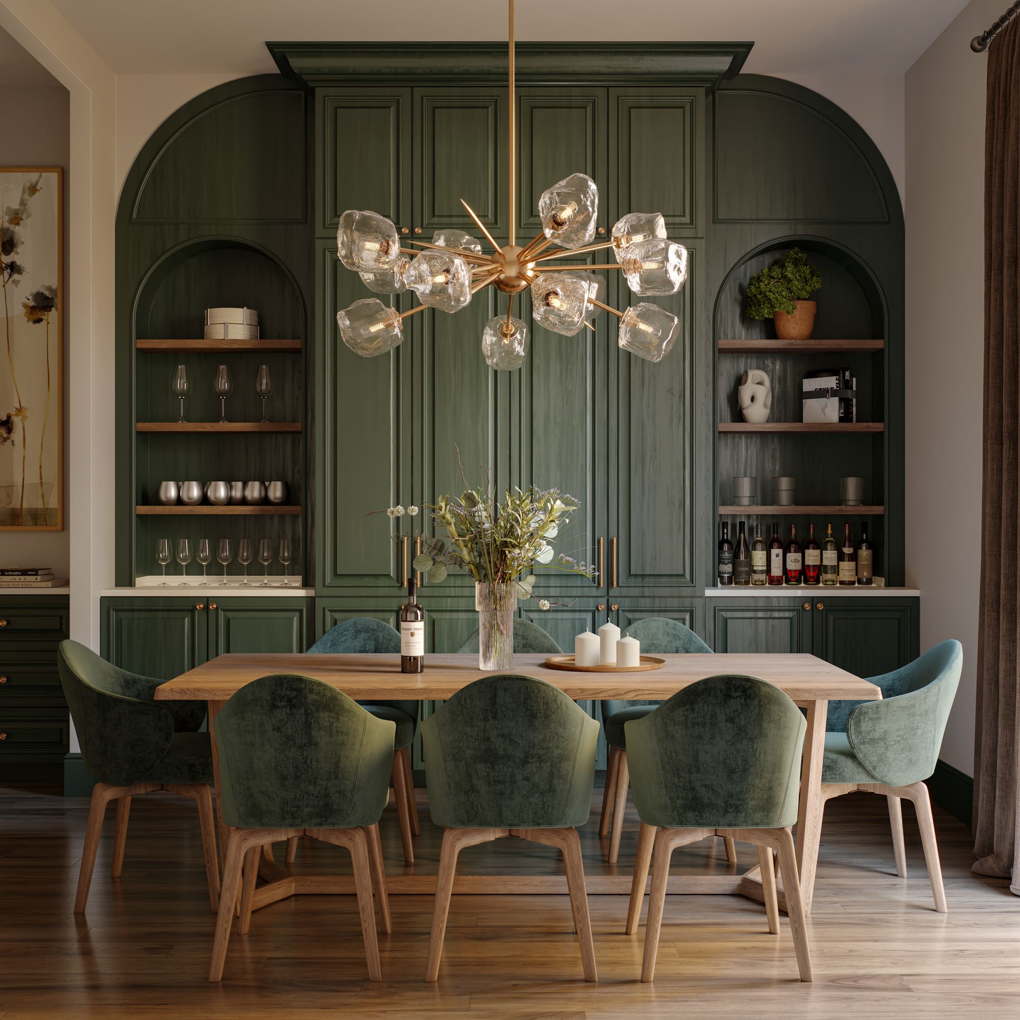 Watch A Video About the Stiffel Melvan Golden Bronze Ice Glass 12 Light Pendant