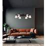 Thumbnail1 of Beckonridge 32" Wide Coal 6-Light Chandelier in scene