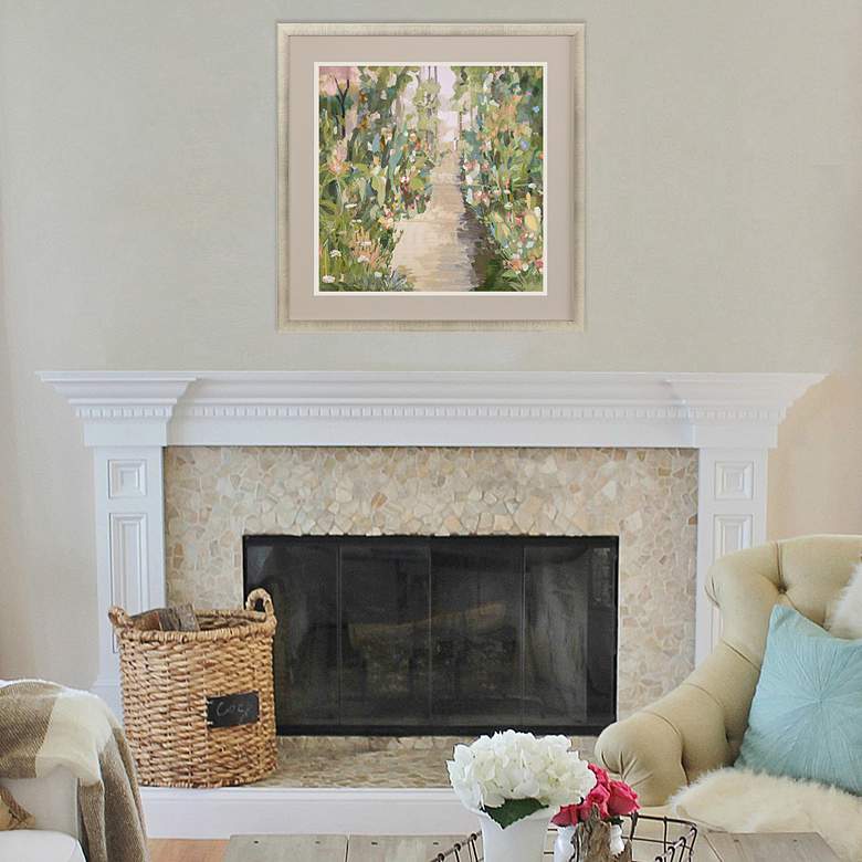 Image 1 Garden Delight - Lane 41" Square Giclee Framed Wall Art in scene