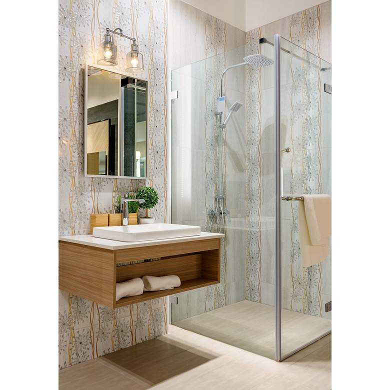 Image 1 Bryant 16"W Brushed Nickel 2-Light Wall Sconce/Bath Light in scene