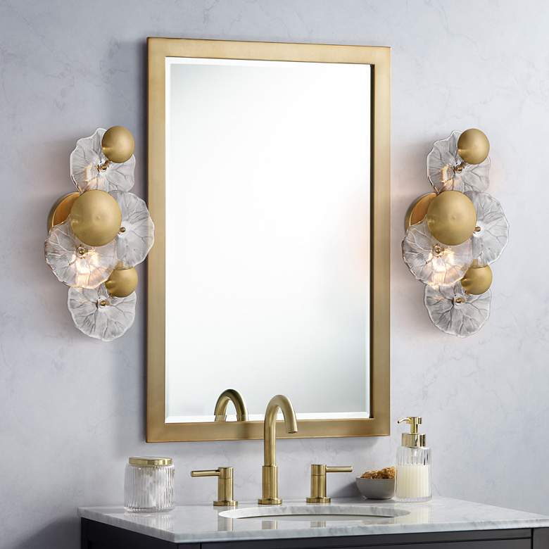 Image 1 Possini Euro Filoli 16" High Gold Plated 2-Light Wall Sconce in scene
