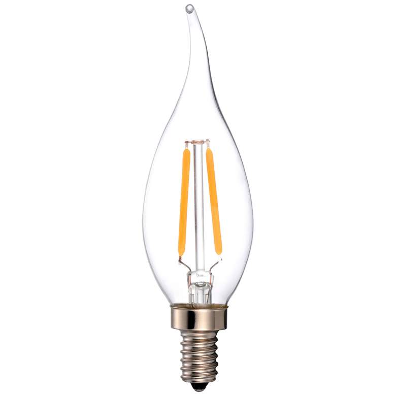 Image 2 25W Equivalent Clear 2W LED Dimmable Candelabra Bulb 2-Pack more views