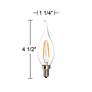 25W Equivalent Clear 2W LED Dimmable Candelabra Flame Tip