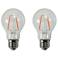 25W Equivalent Clear 2W LED Low Voltage Non-Dimmable A19 2-Pack