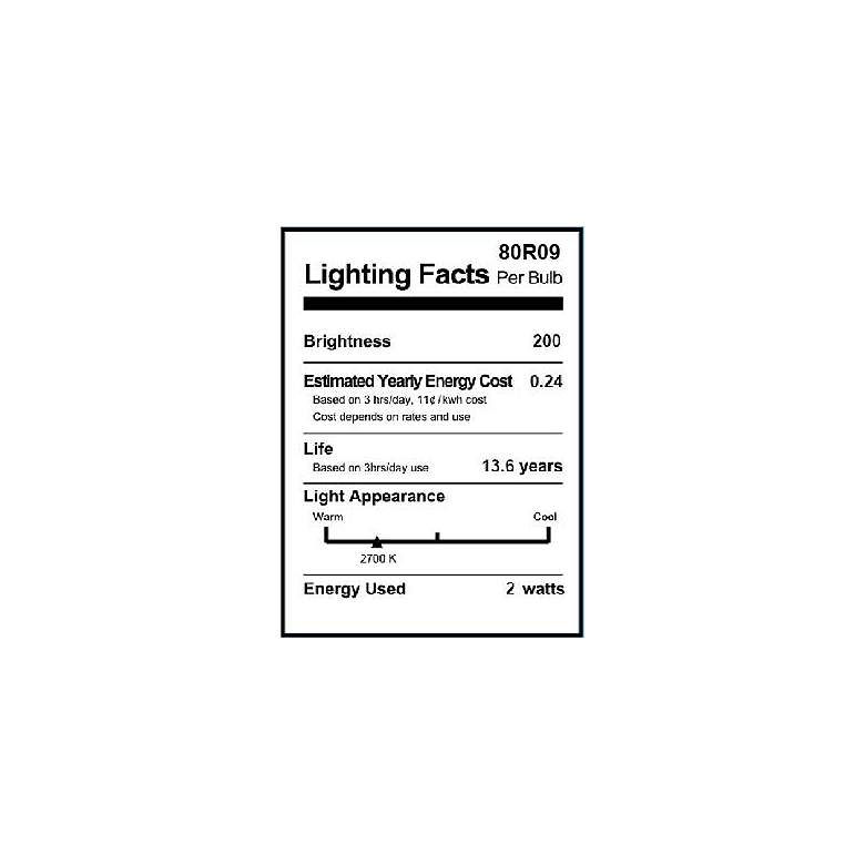 Image 2 25W Equivalent Clear 2W LED Night Filament Light Bulb 2-Pack more views