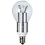 25W Equivalent Clear 3W LED Candelabra Base Fan Bulb