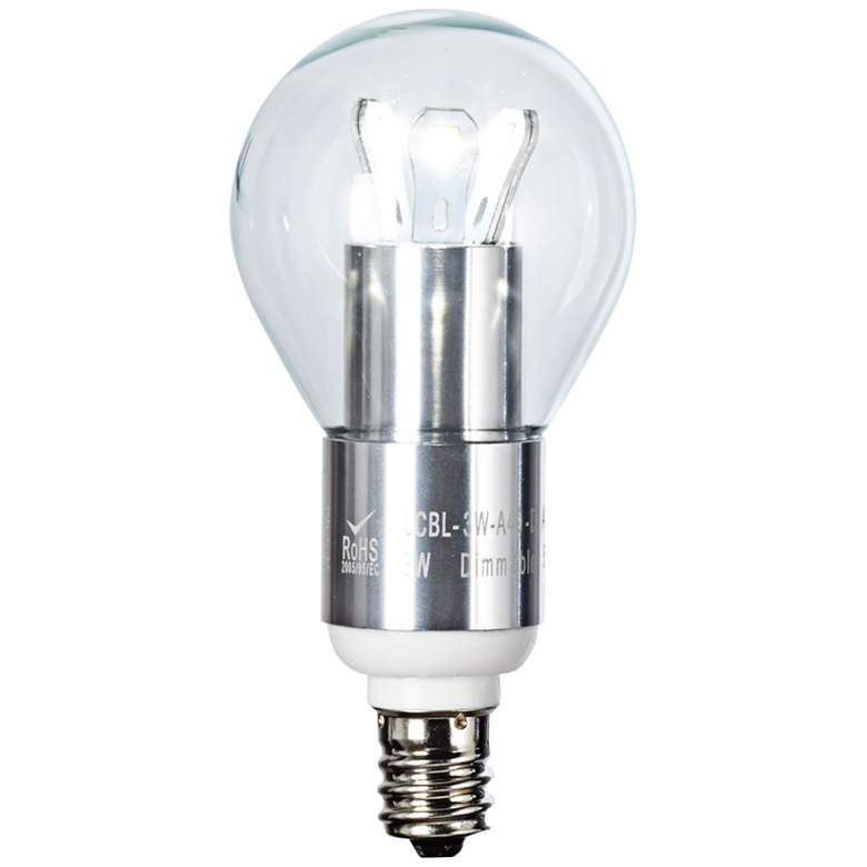 Image 2 25W Equivalent Clear 3W LED Candelabra Base Fan Bulb more views