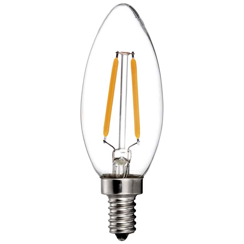 Image 2 25W Equivalent LED Filament 2W Candelabra Bulbs - 2 Pack more views