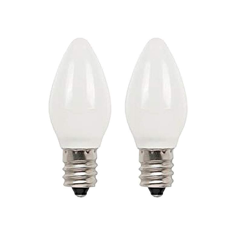 25W Equivalent Milky 2W LED Night Light Bulbs 2-Pack