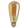 1_25W Equivalent Satco Amber 4.5W LED Dimmable Standard Bulb
