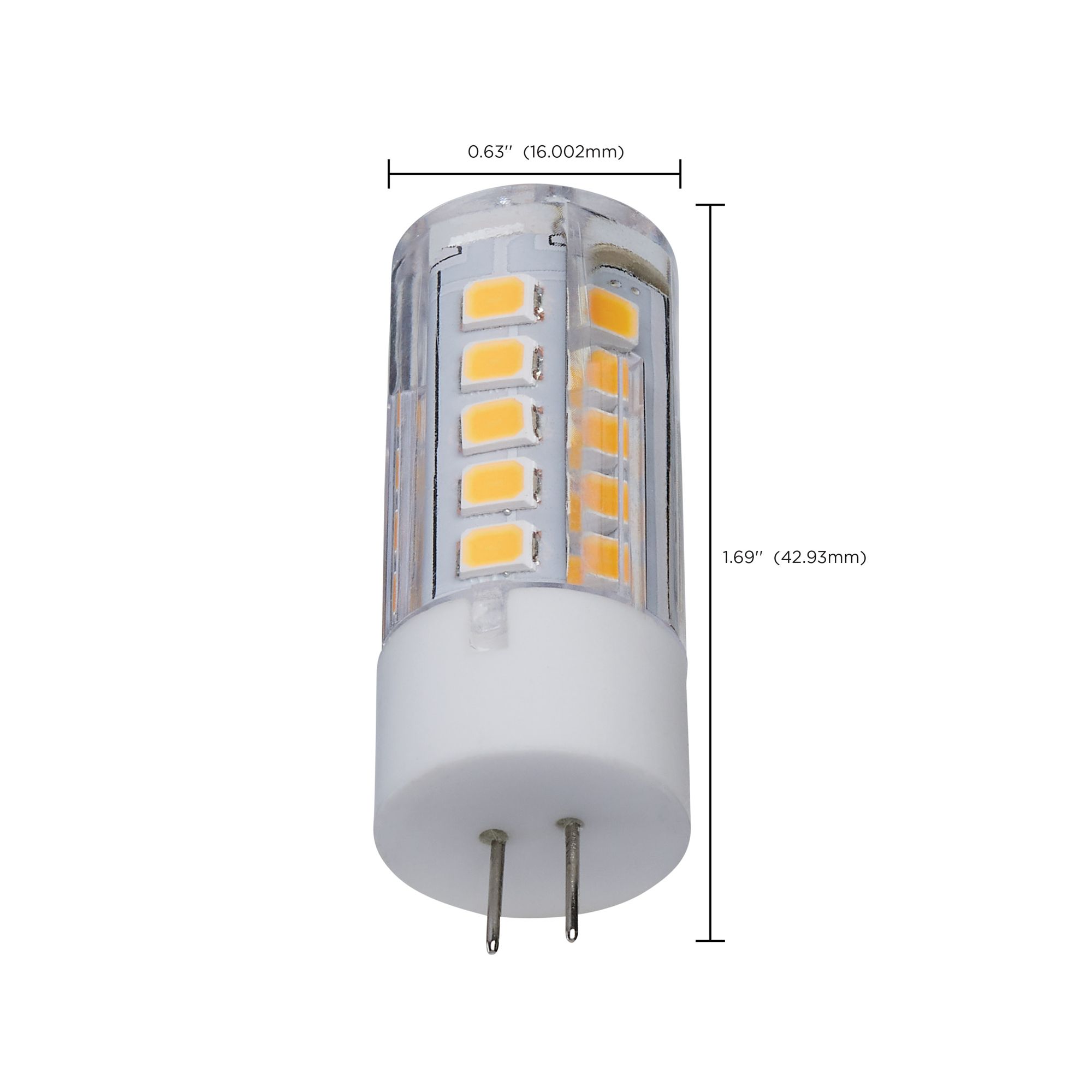 25W Equivalent Satco Clear 3W LED Dimmable Bi-Pin G4 Bulb in scene