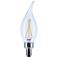 25W Equivalent Satco Clear 3W LED Dimmable Candelabra Bulb