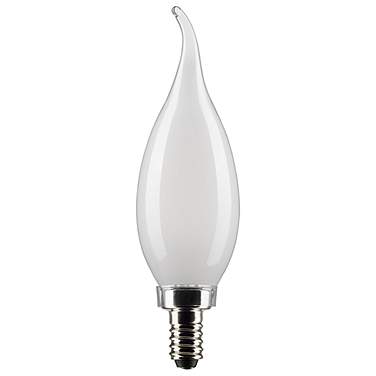 25W Equivalent Satco Frost 3W LED Dimmable Candelabra Bulb