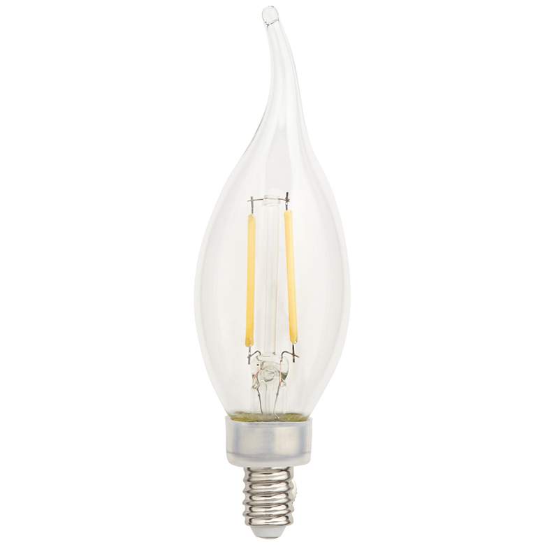 Image 1 25W Equivalent Tesler 2W LED Dimmable Filament E12 2-Pack