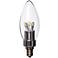 25W Equivalent Tesler Clear 3W LED Non-Dimmable Candelabra