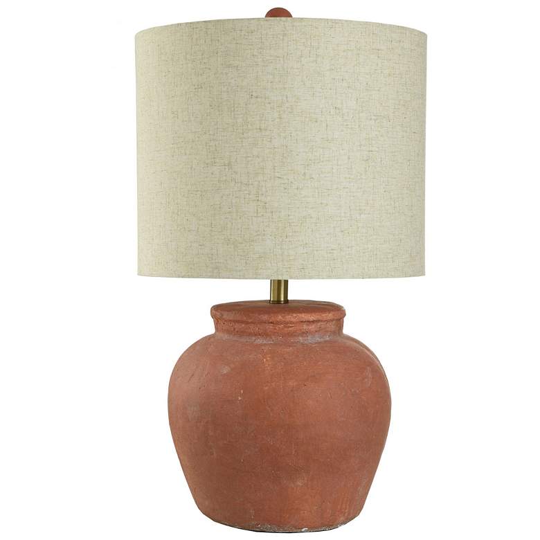 Image 1 26.5 inch High Rustic Terracotta Table Lamp