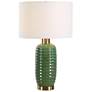 2_26 1/2" High Olive Green Ceramic Table lamp
