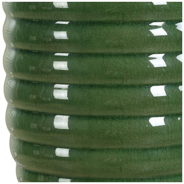 Image 3 26 1/2" High Olive Green Ceramic Table lamp more views