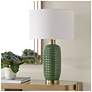 4_26 1/2" High Olive Green Ceramic Table lamp more views