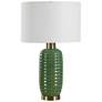5_26 1/2" High Olive Green Ceramic Table lamp more views