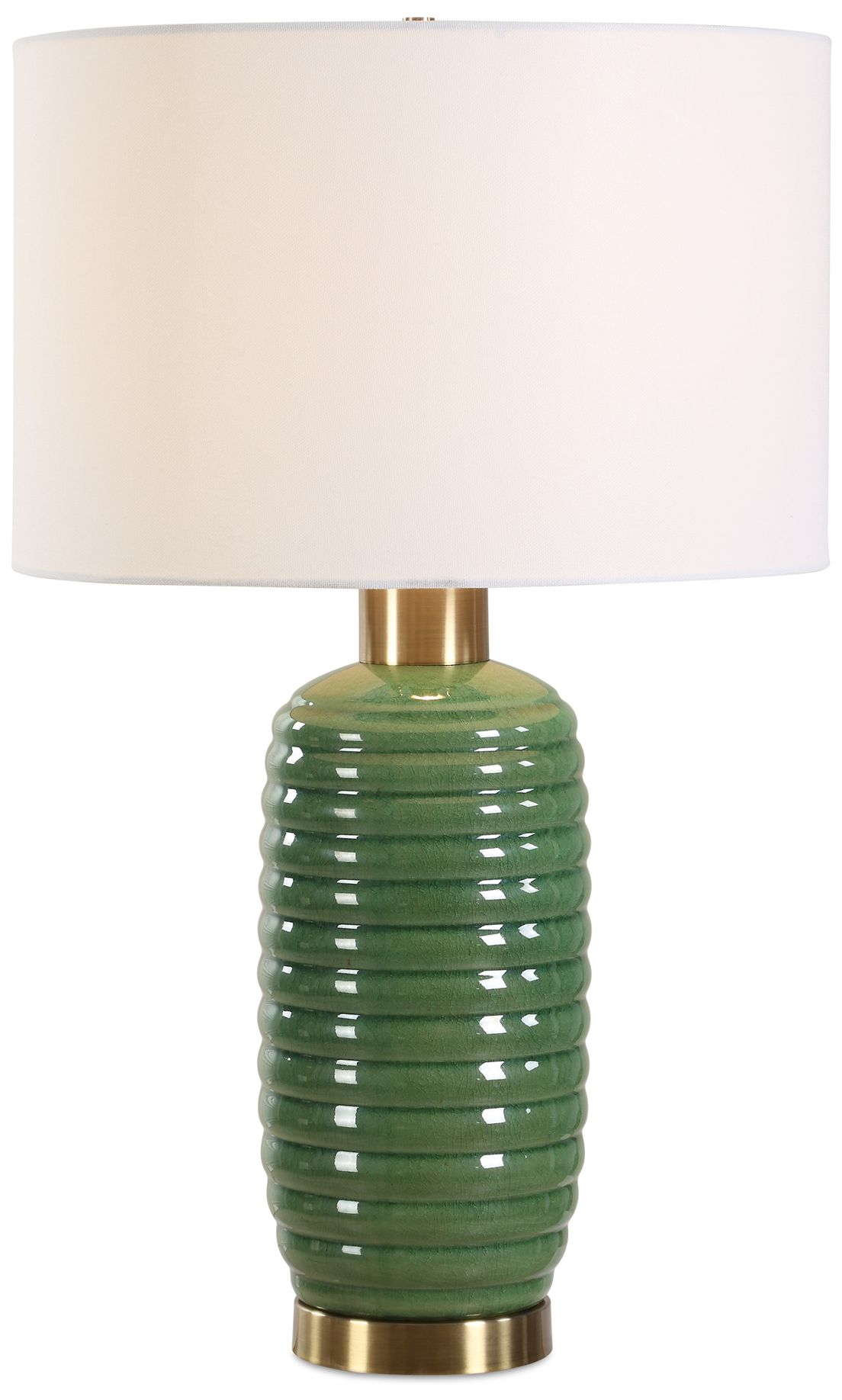 Image 2 26 1/2" High Olive Green Ceramic Table lamp