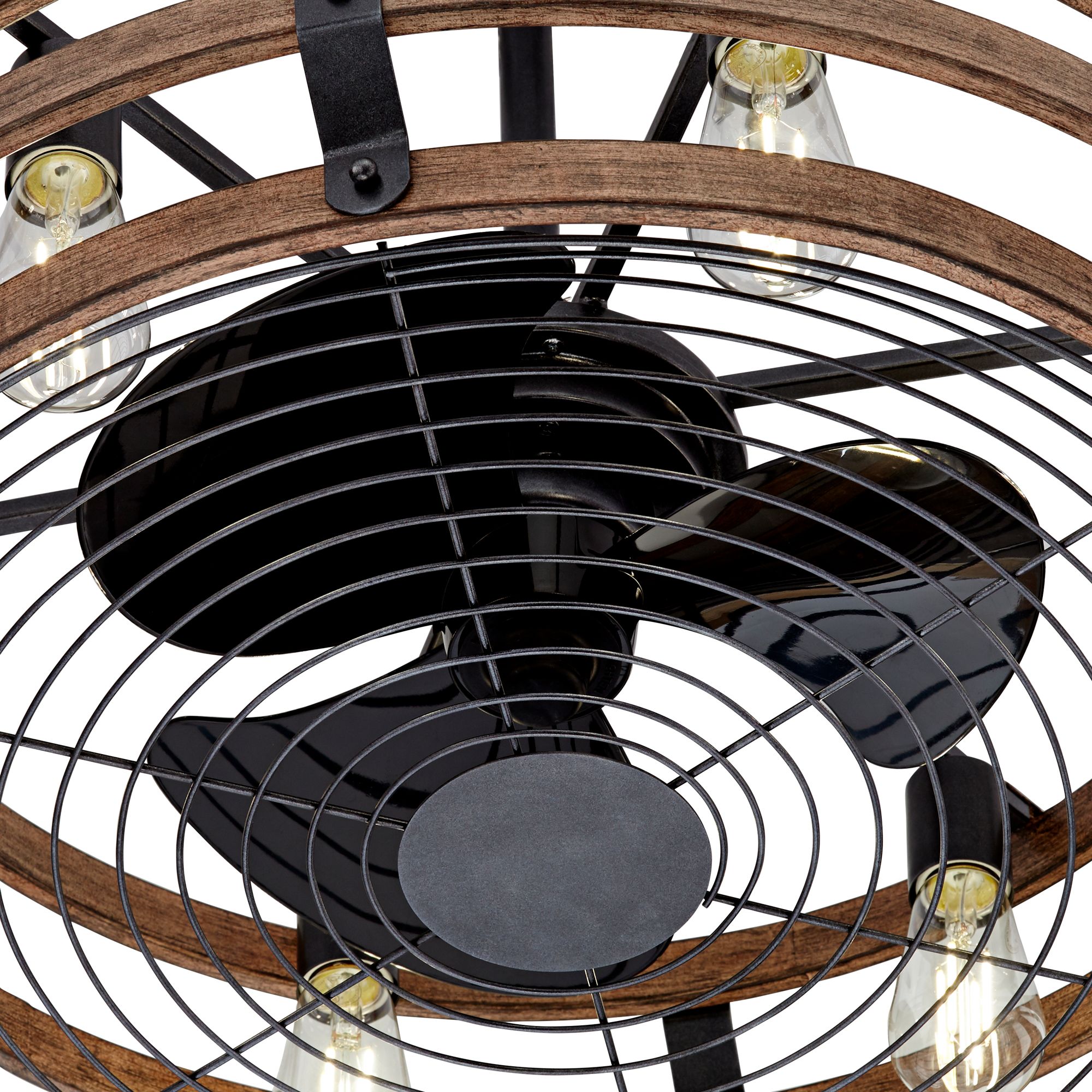 26" Casa Vieja Tundra Wood Finish LED Ceiling Fan with Remote Control