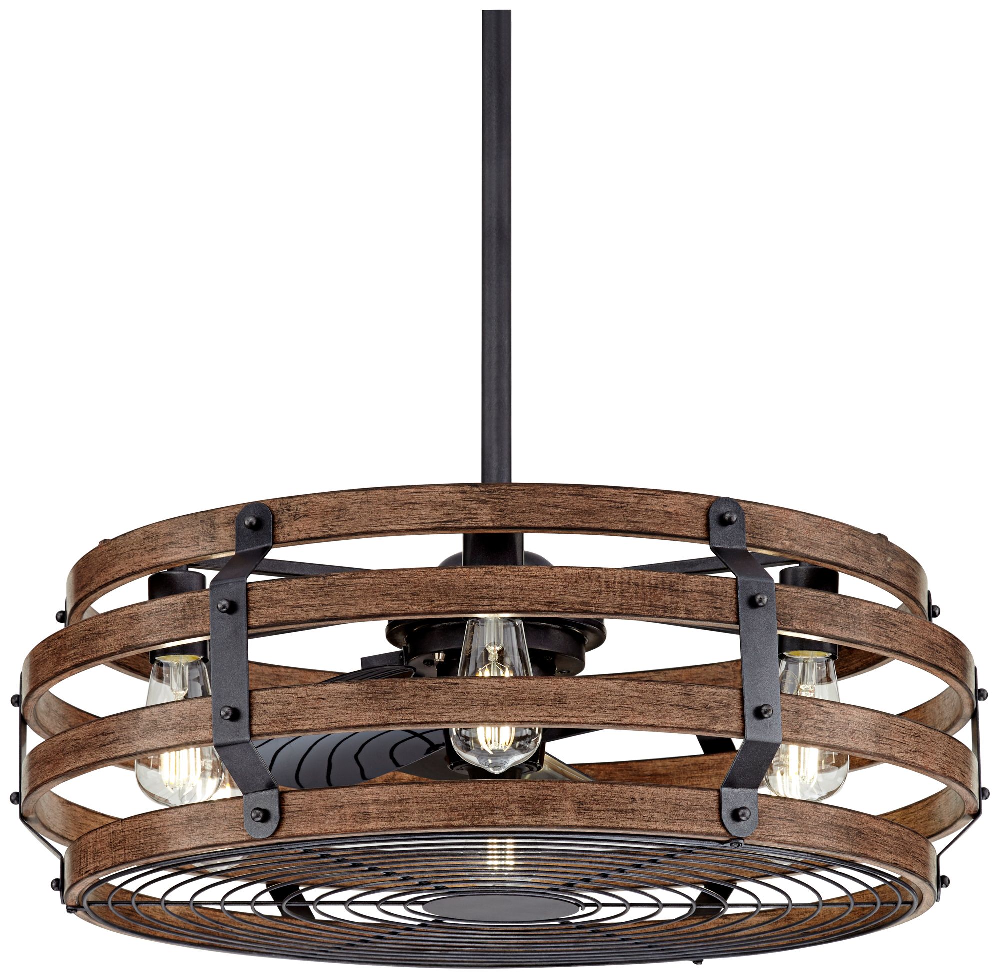 Image 6 26" Casa Vieja Tundra Wood Finish LED Fandelier with Remote Control more views