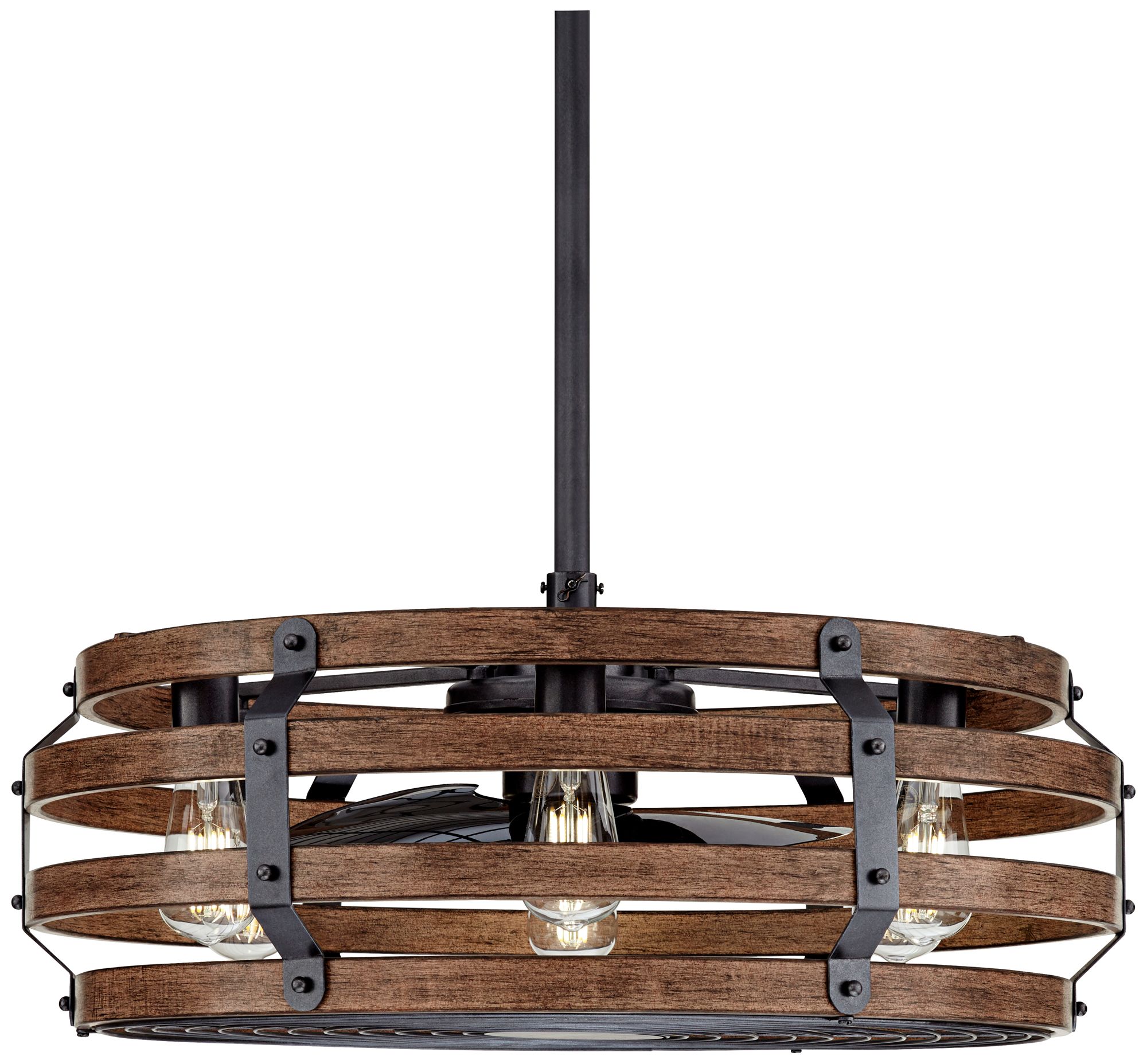 Image 7 26" Casa Vieja Tundra Wood Finish LED Fandelier with Remote Control more views