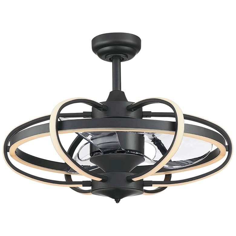 Image 2 26 inch Fanimation Obvi Black Fandelier LED Ceiling Fan with Remote