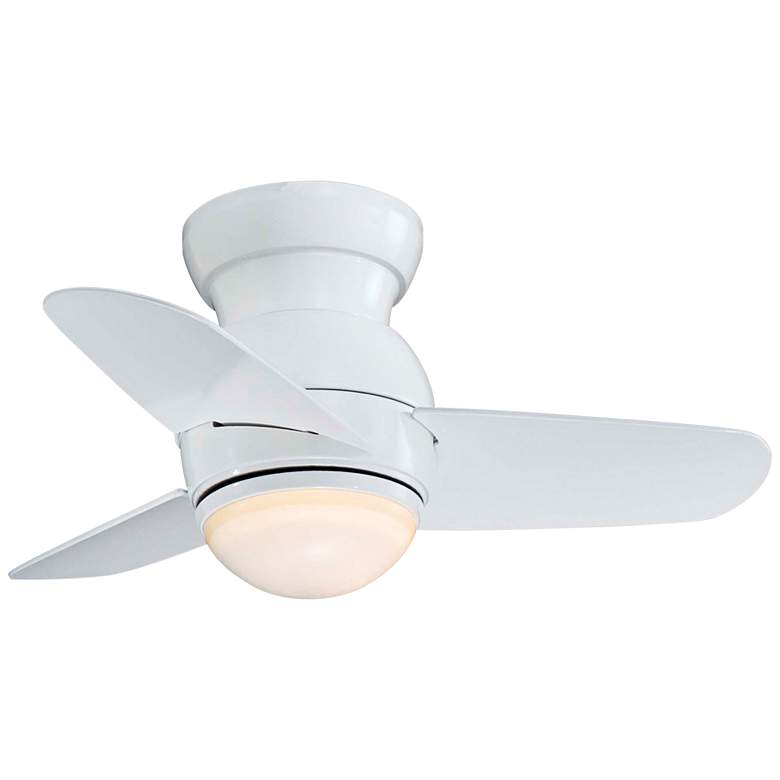 Image 2 26" Minka Aire Spacesaver White Hugger Ceiling Fan with Wall Control