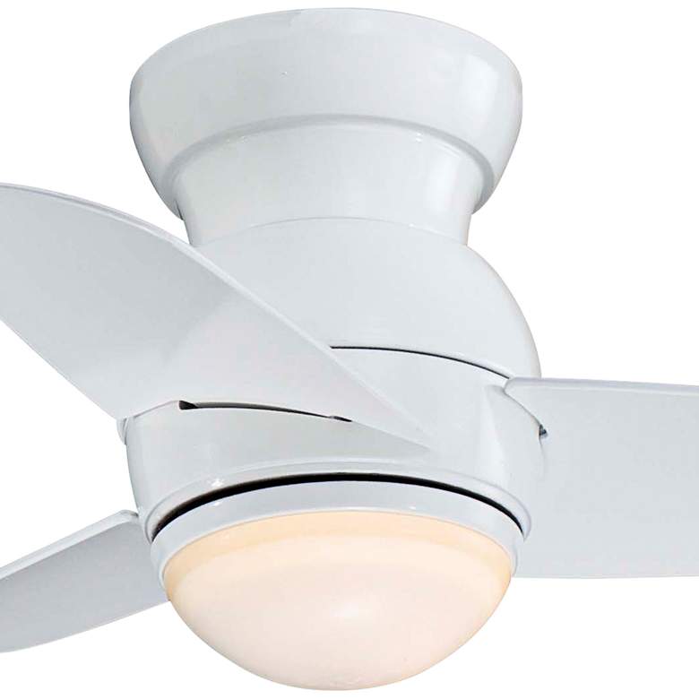 Image 3 26" Minka Aire Spacesaver White Hugger Ceiling Fan with Wall Control more views