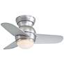 26" Minka Spacesaver Brushed Steel Hugger LED Fan with Wall Control