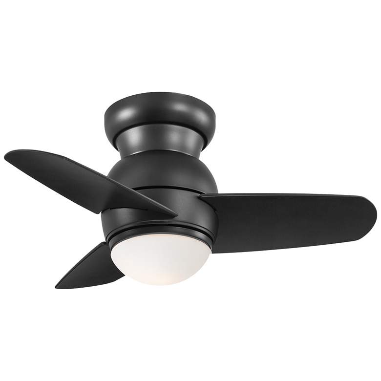 Image 1 26 inch Minka Spacesaver Coal Finish Hugger LED Fan with Wall Control
