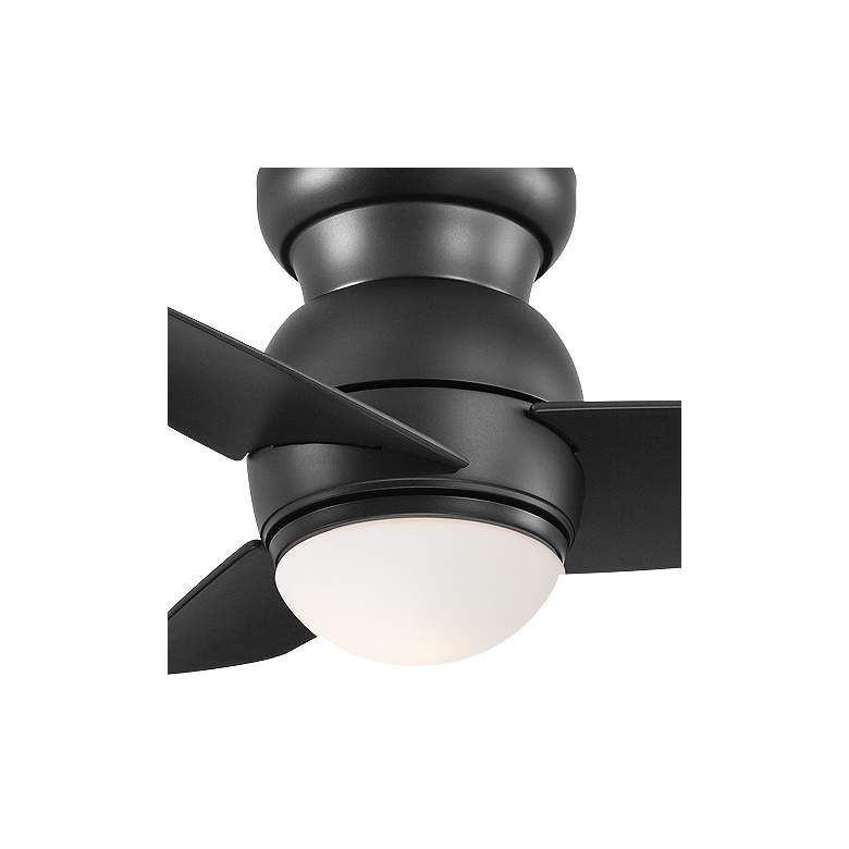 Image 3 26" Minka Spacesaver Coal Finish Hugger LED Fan with Wall Control more views