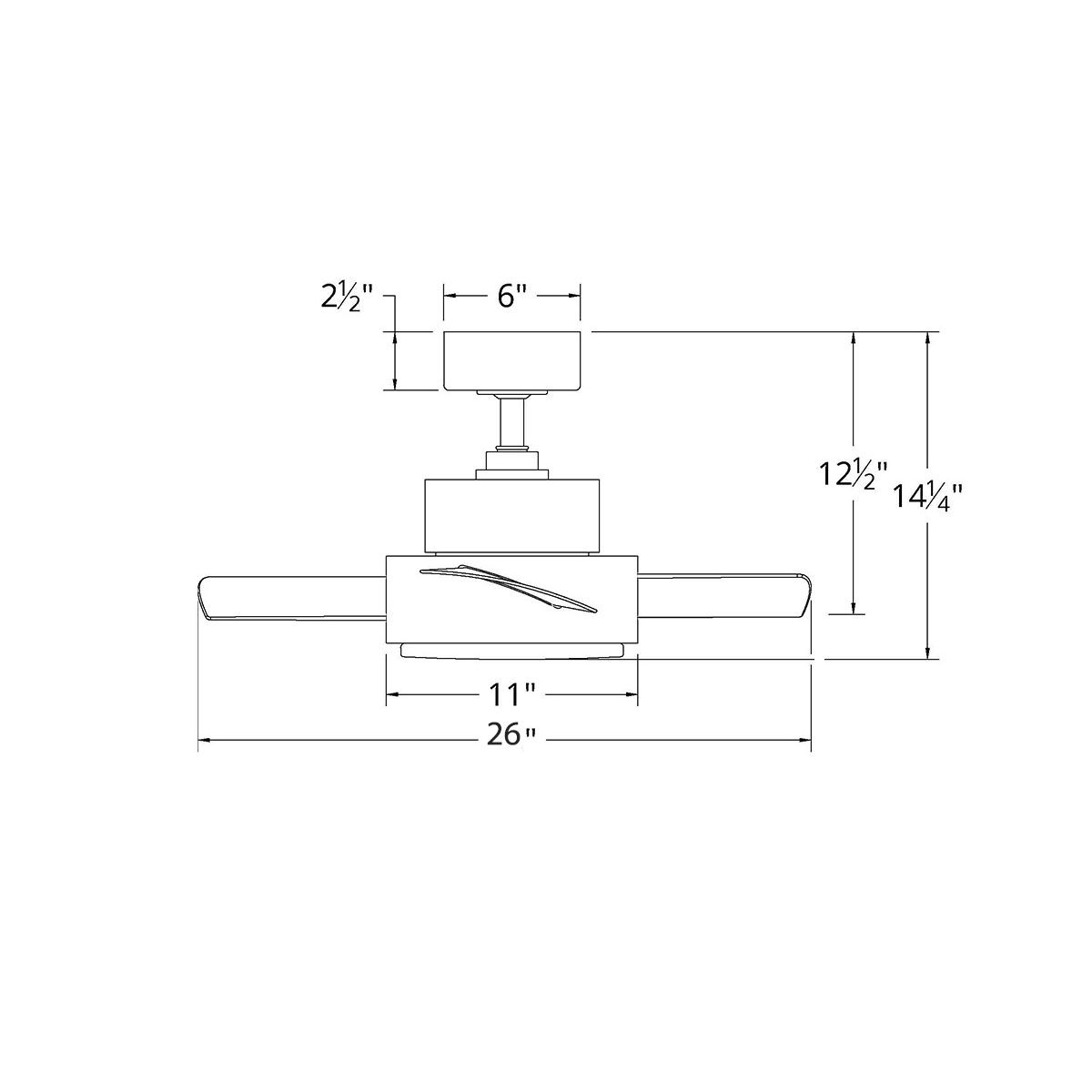26" Modern Forms Vox Bronze 3000K  LED Smart Ceiling Fan