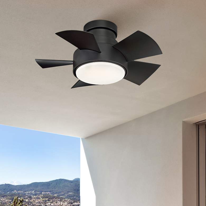 Image 1 26" Modern Forms Vox Bronze LED Wet Rated Hugger Smart Ceiling Fan