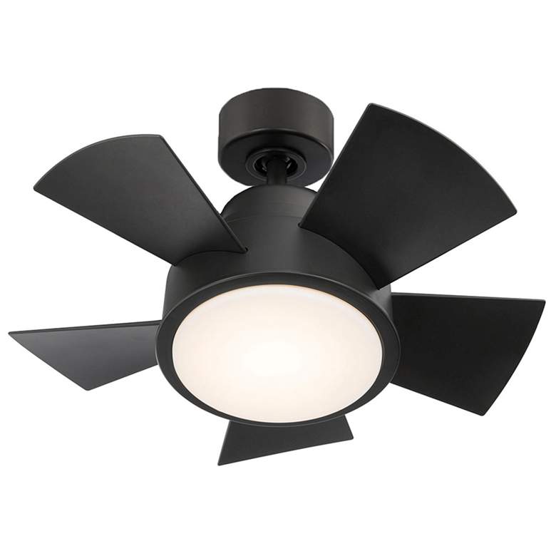 Image 1 26 inch Modern Forms Vox Matte Black 2700K LED Smart Ceiling Fan